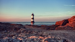 Lighthouses Sea Beaches water