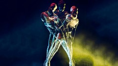 Lighting fashion models futuristic multiple exposure fashion 