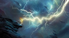 Lightning battles artwork fantasy art