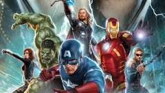 Lightning Iron Man thor captain america The Avengers Black 