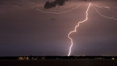 Lightning night landscape storm nature outdoors