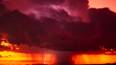 Lightning rain storm tornadoes