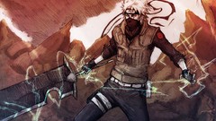 Lightning rocks Swords drawings masks naruto shippuden kakashi 