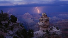 Lightning storm Arizona Grand Canyon national park