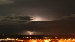 Lightning storm over las