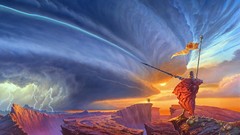 Lightning Swords artwork fantasy art