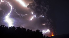 Lightning weather Volcanoes Volcano Puyehue