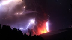 Lightning weather Volcanoes Volcano Puyehue