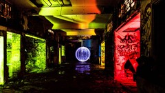 Lights abandoned urban