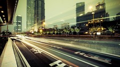 Lights abstract architecture buildings street lights cityscapes 
