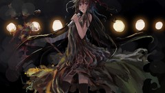 Lights Anime dress micro black background TV shows singers 