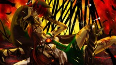 Lights blood feathers tears dress fangs scars armor red eyes 