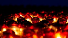 Lights bokeh night sky Amusement Park depth of field