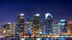 Lights buildings san diego cityscapes