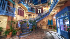 Lights California City Lights colors houses cities rivers 