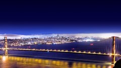 Lights California San Francisco USA buildings cities cityscapes