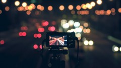 Lights Cameras blurred long exposure