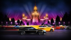 Lights cars audi r8 cityscapes Ford mustang Nissan Skyline JDM 