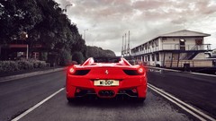 Lights cars Ferrari roads buildings cities ferrari 458 italia