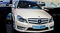 Lights cars Mercedes-Benz vehicles white cars