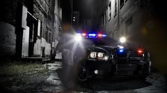 Lights cars police muscle