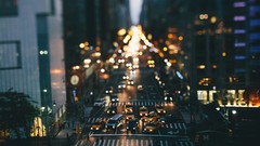 Lights cityscapes tilt-shift