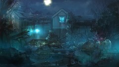 Lights destruction buildings concept art artwork window panes 