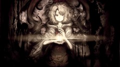 Lights dress lanterns anime girls short hair touhou hair 