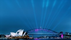 Lights dusk Australia Sydney sydney opera house harbour bridge 