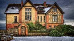 Lights England City Lights colors houses cities rivers 