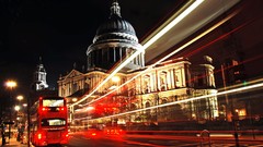 Lights London bus cities streets cathedrals