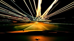 lights long exposure road light trails Car traffic