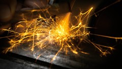 Lights metal sparks light trails