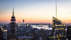 Lights modern horizon architecture USA urban cityscapes new 