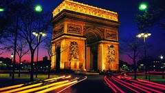 Lights Paris France multicolor cityscapes