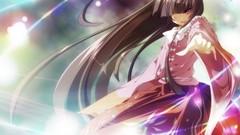 Lights Princess bows skirts long hair pink eyes brunettes 