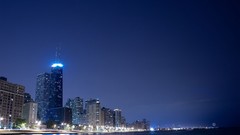 Lights reflections buildings cityscapes