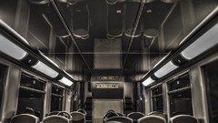 Lights seats reflections cyberpunk trains