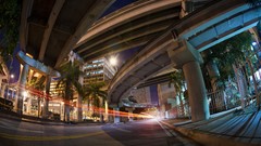 Lights street Bridges architecture cities long exposure fisheye 