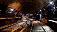 Lights subway underground tracks tunnels