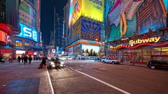 Lights traffic colors streets cityscapes new york city Nyu