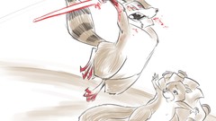 Lightsabers raccoons Least I