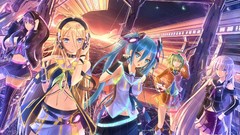 Lily Anime blondes skirts blue hair anime girls blue eyes 