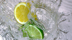 Limes lemons splashes