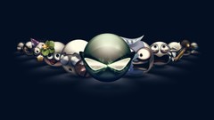 Line dark smiley artwork