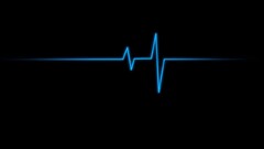 lines blue Minimalism black background ekg