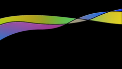 lines streamlined colorful abstract Minimalism black background