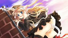 Lingerie blondes maids blue