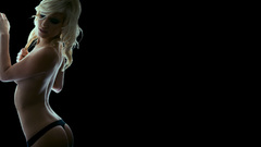 Lingerie blondes woman ass