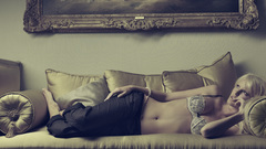 Lingerie blondes woman bra